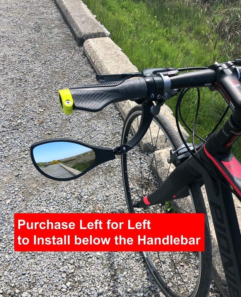 Hafny NEW Handlebar Bike Mirror, HD Glass Lens (Anti-glare Blue Left) HF-M902LB-FR01 - Image 5
